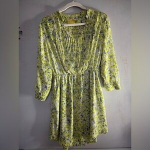 Maeve Yellow and Blue Floral Dress